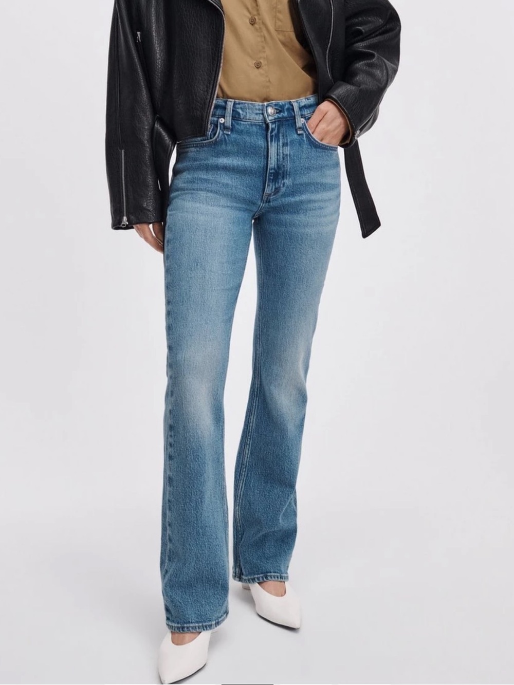 rag & bone The Peyton High-Rise Bootcut Jeans - Blue